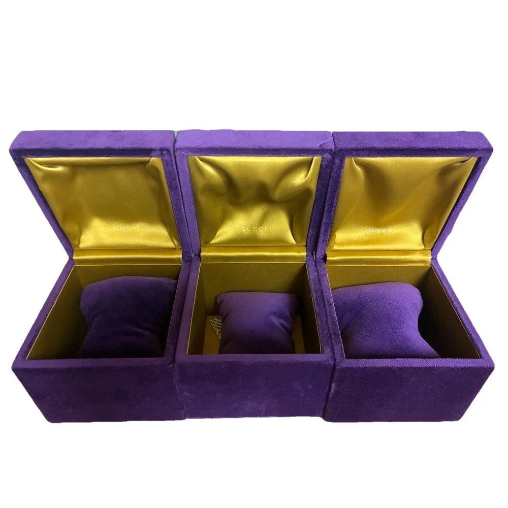 Gucci Box Purple Velvet Bracelet Watch Accessories 5x5x4.5